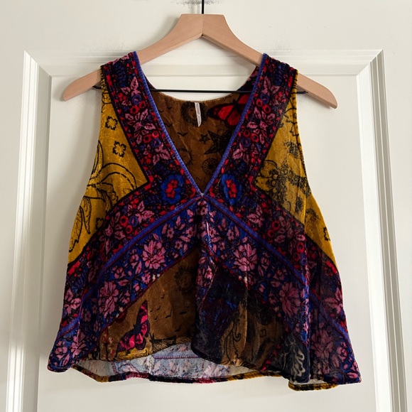 Free People Tops - Free People Sweet Daydreams Velvet Tank Top